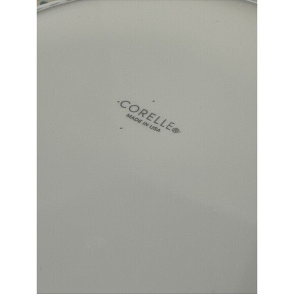 Corning Corelle Key West / Dinner Plates Blue Turquoise Dot 4 Piece - Picture 4 of 7